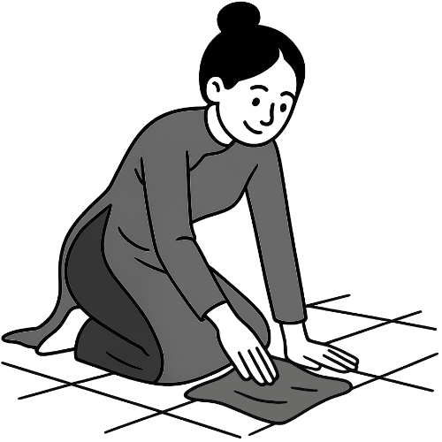 Cô gái, lau dọn, phụ nữ, vui vẻ, sàn nhà, girl, mopping, woman, cheerful, floor