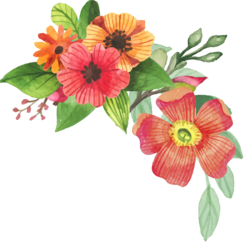Hoa, màu nước, họa tiết, flowers, watercolors, patterns