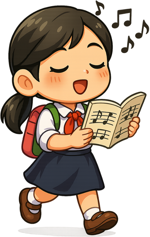 Hát, học sinh, sing, bé gái, student, girl 1