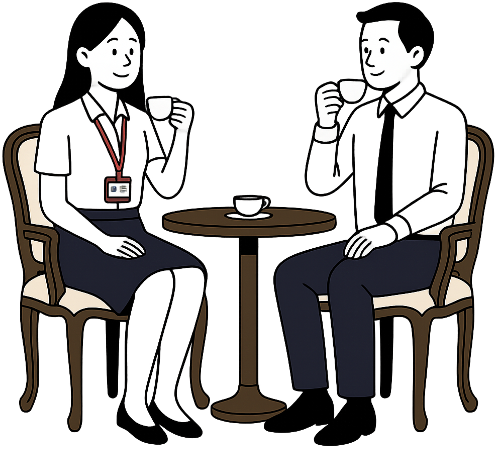 Cô gái, uống cà phê, phụ nữ, chàng trai, đàn ông, văn phòng, bàn, ghế, cà phê, girl, drinking coffee, woman, young man, man, office, desk, chair, coffee