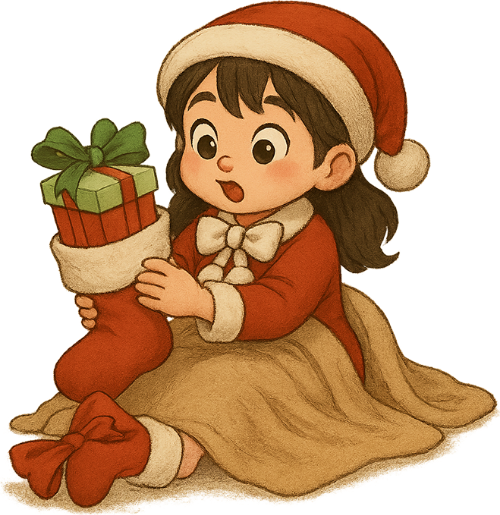 Cô gái, bất ngờ, phụ nữ, bít tất giáng sinh, hộp quà, trang phục giáng sinh, chăn, girl, surprised, cheerful, woman, christmas stocking, gift box, christmas outfit, blanket