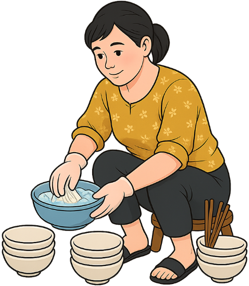 Cô gái, rửa bát, phụ nữ, bát, đũa, miếng rửa chén, girl, washing dishes, woman, bowl, chopsticks, dishwashing sponge