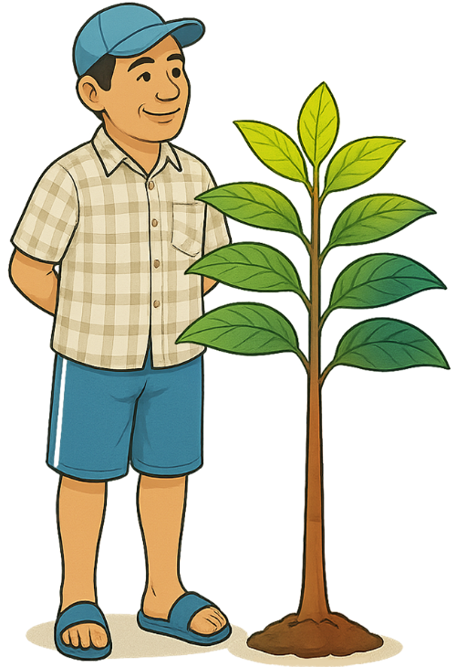 Ông chú, vui vẻ, đàn ông, cây con, uncle, cheerful, man, sapling