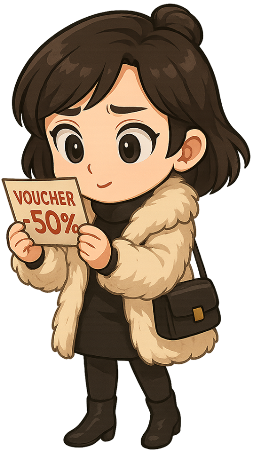 Cô gái, mua sắm, phụ nữ, áo, áo lông, túi xách, phiếu giảm giá, girl, shopping, woman, shirt, fur coat, handbag, discount voucher