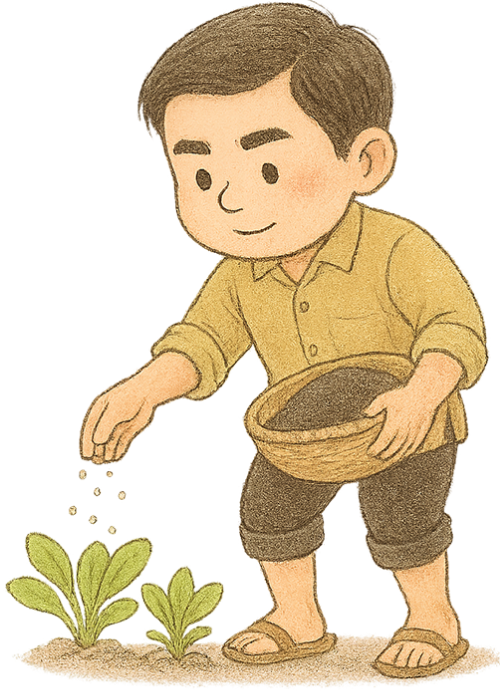 Chàng trai, bón phân, đàn ông, nông dân, cây rau, phân bón, young man, fertilizing, man, farmer, vegetable plant, fertilizer