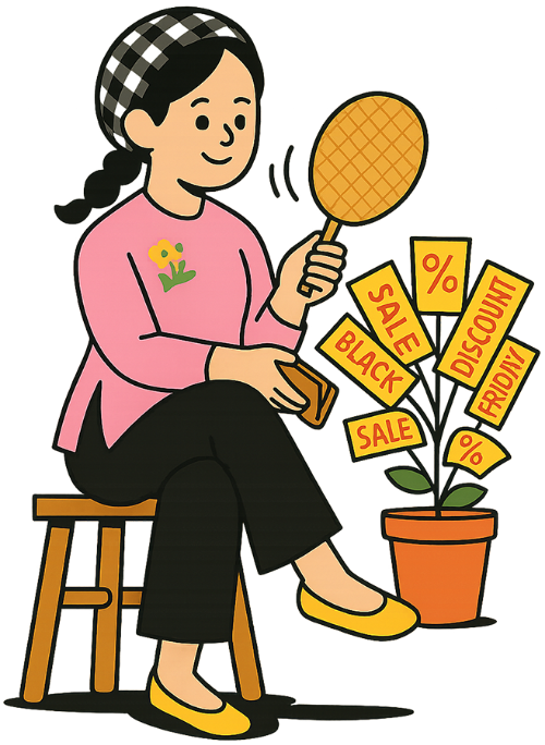 Cô gái, vui vẻ, phụ nữ, phiếu giảm giá, quạt, chậu hoa, girl, cheerful, woman, discount voucher, fan, flower pot