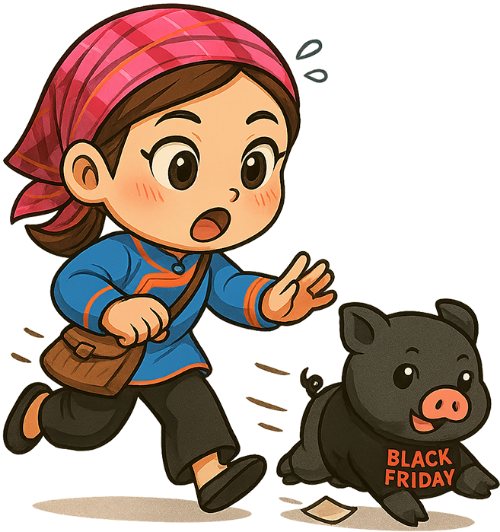 Cô gái, bắt heo, phụ nữ, túi, girl, catching pig, woman, bag