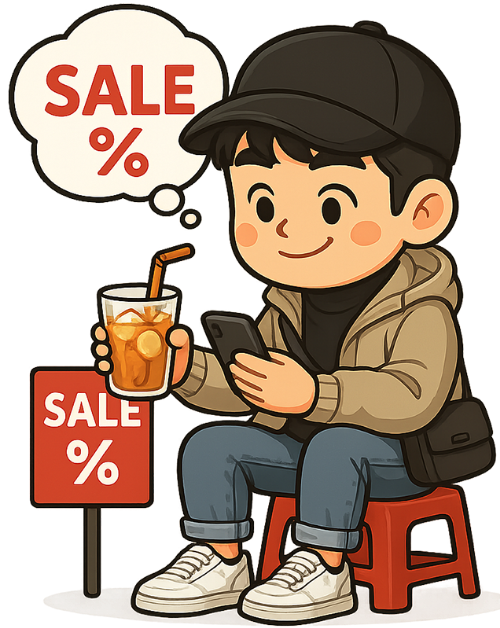 Chàng trai, mua sắm, đàn ông, trà đá, ghế, ghế nhựa, điện thoại, young man, shopping, man, iced tea, chair, plastic chair, phone