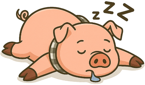 Heo, ngủ, lợn, khăn rằn, dễ thương, pig, sleeping, hog, checkered scarf, cute