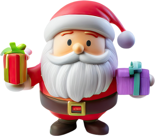 Ông già noel, ông già tuyết, giáng sinh, quà giáng sinh, hộp quà, râu trắng, mũ đỏ, model 3d, model, santa claus, santa, christmas, christmas gift, gift box, white beard, red hat, 3d model