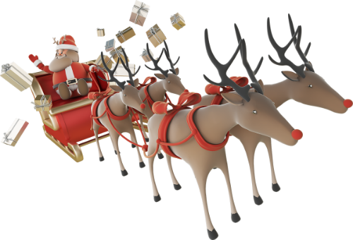 Ông già noel, xe trượt tuyết, tuần lộc, quà giáng sinh, 3d, mô hình 3d, model, santa claus, sleigh, reindeer, christmas gifts, 3d model