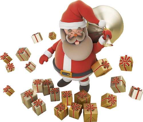 Ông già noel, quà giáng sinh, túi quà, đồ họa 3d, mô hình 3d, model, santa claus, christmas gifts, gift bag, 3d graphics, 3d model