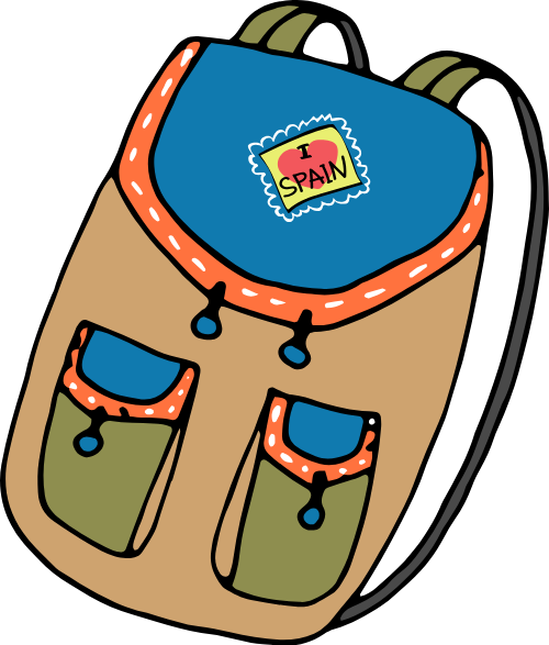 Balo du lịch, balo, màu nâu, nhãn dán, ngăn túi, đi học, dã ngoại, backpack, rucksack, brown, stickers, pockets, school, camping