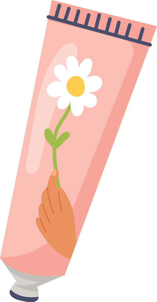Kem dưỡng da, tuýp kem, hoa cúc, bàn tay, chăm sóc da, mỹ phẩm, làm đẹp, màu hồng, skin cream, tube, daisy, hand, skincare, cosmetic, beauty, pink