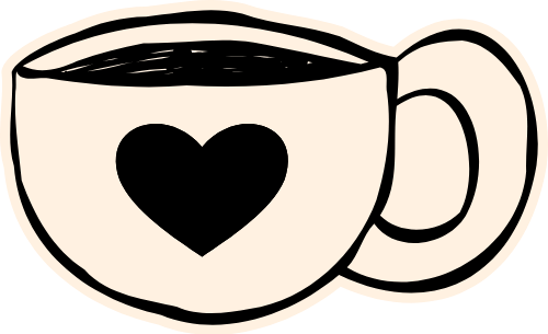 Cà phê, nước, đường nét, dễ thương, coffee,drink, lines, cute