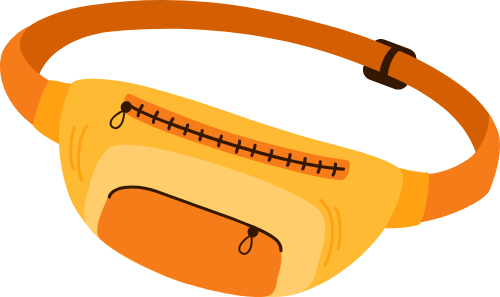Túi bao tử, túi đeo hông, màu vàng, màu cam, khóa kéo, thời trang, phụ kiện, dã ngoại, fanny pack, waist bag, yellow, orange, zipper, fashion, accessory, outdoor