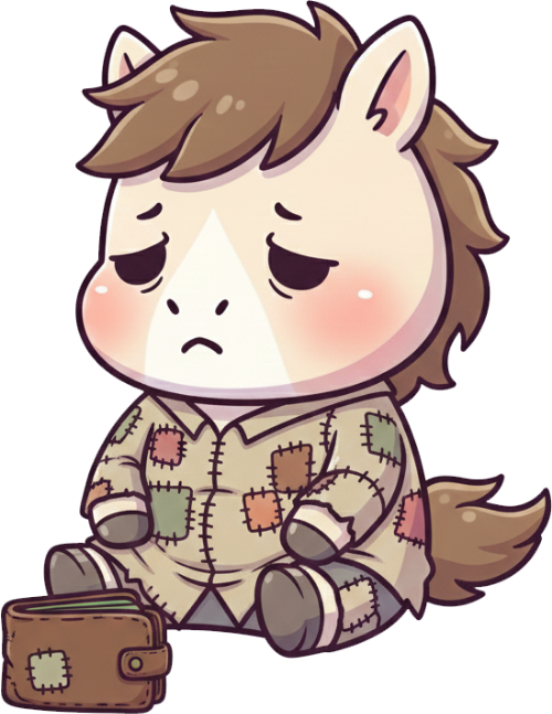 Con ngựa, con ngựa hài hước, dễ thương, cute, chibi, cartoon 1