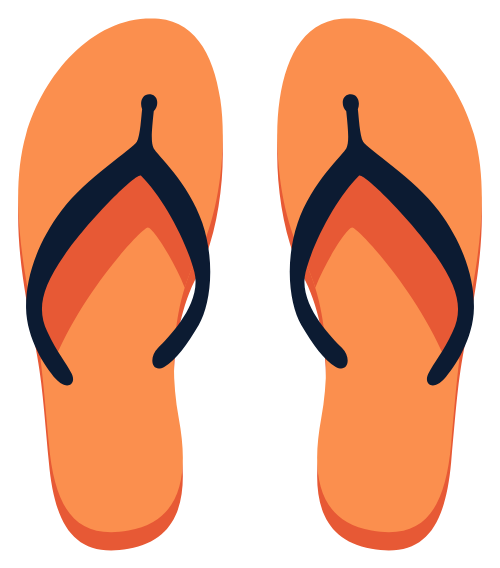 Đôi dép tông, dép, mùa hè, đi biển, du lịch, màu cam, màu đen, flip flops, sandals, summer, beach, travel, orange, black 9