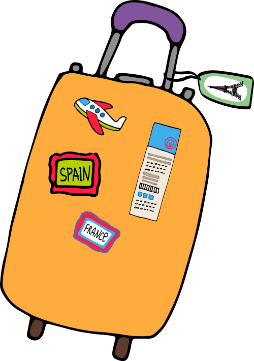 Vali du lịch, vali kéo, màu vàng, nhãn dán, máy bay, chuyến đi, hành lý, travel suitcase, rolling suitcase, yellow, stickers, airplane, trip, luggage