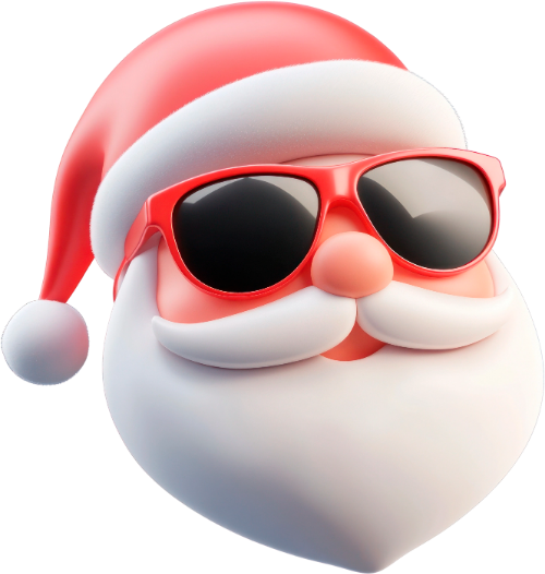 Ông già noel, ông già tuyết, mũ giáng sinh, râu trắng, kính râm, vui vẻ, giáng sinh, model 3d, model, santa claus, santa, santa hat, white beard, sunglasses, cheerful, christmas, 3d model