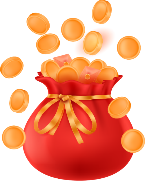 Túi tiền, tiền vàng, xu, tết, màu đỏ, ruy băng, tài lộc, money bag, gold coins, coins, lunar new year, red, ribbon, wealth