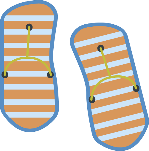 Đôi dép tông, dép xỏ ngón, đi biển, mùa hè, kẻ sọc, màu cam, màu xanh, Flip flops, sandals, beach, summer, striped, orange, blue 4
