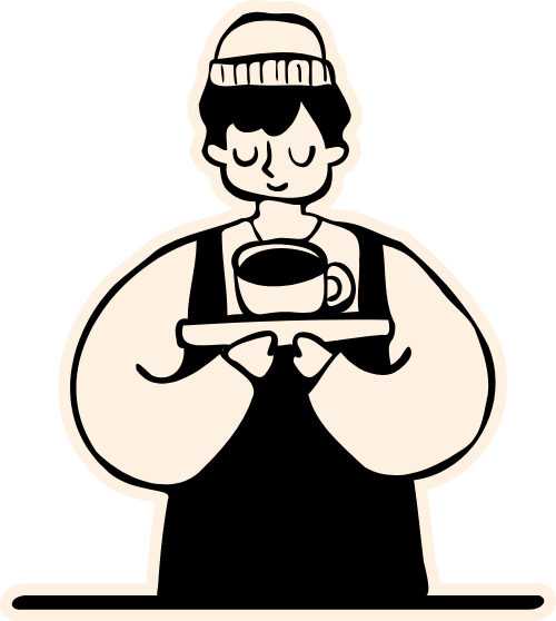 Nam, cà phê, phụ vụ, pha chế, đường nét, dễ thương, boy, coffee, serving, barista, lines, cute