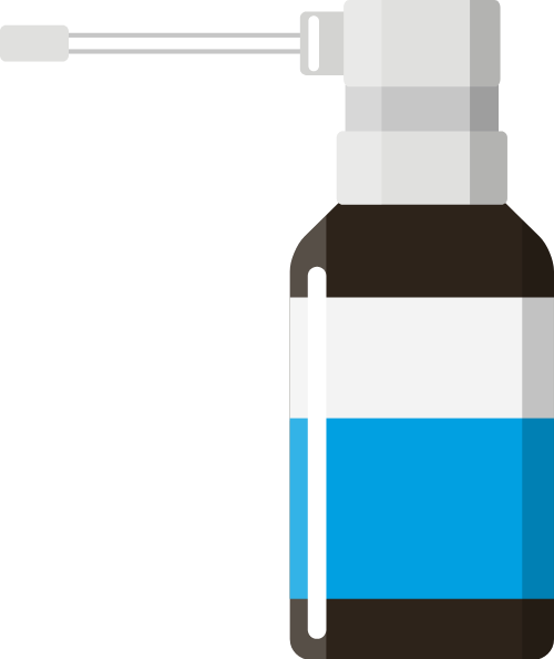 Bình xịt, vòi dài, thuốc dạng xịt, màu xanh dương, đen, y tế, Spray bottle, long nozzle, spray medicine, blue, black, medical