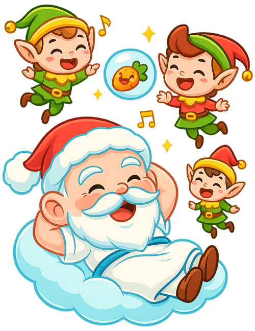 Ông bụt, ca hát, cổ tích, giáng sinh, mũ giáng sinh, yêu tinh, vui vẻ, the good spirit, singing, fairy tale, christmas, santa hat, elf, cheerful