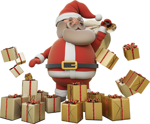 Ông già noel, quà giáng sinh, túi quà, đồ họa 3d, mô hình 3d, model, santa claus, christmas gifts, gift bag, 3d graphics, 3d model