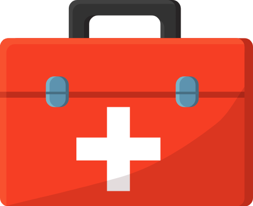 Túi sơ cứu, y tế, cấp cứu, màu đỏ, chữ thập trắng, hộp thuốc, first aid kit, medical, emergency, red, white cross, medicine box