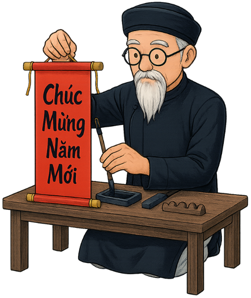 Ông cụ, cầm câu đối, đàn ông, thư pháp, ông đồ, tết, văn hóa, truyền thống, câu đối, chúc mừng năm mới, old man, holding parallel sentences, man, calligraphy, calligrapher, tet, culture, tradition, parallel sentences, happy new year