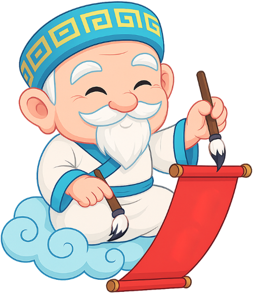 Ông bụt, viết thư pháp, ông cụ, thần may mắn, thư pháp, cuộn giấy đỏ, tết, truyền thống, mây, old wise man, writing calligraphy, old man, god of fortune, calligraphy, red scroll, tet, traditional, cloud