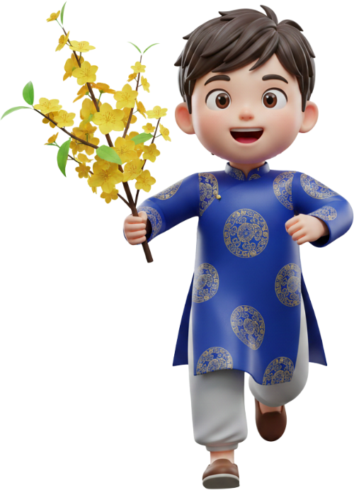 Chàng trai, bé trai, áo dài, tết, boy 1