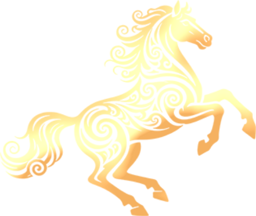 Con ngựa, horse, golden, kim tuyến, động vật, animal, shape