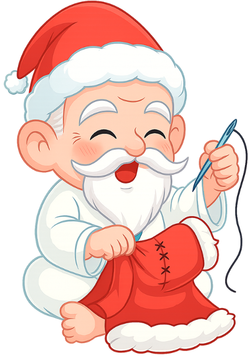 Ông bụt, may áo, cổ tích, giáng sinh, mũ giáng sinh, sách, kim, chỉ, áo giáng sinh, the good spirit, sewing, fairy tale, christmas, santa hat, book, needle, thread, christmas outfit