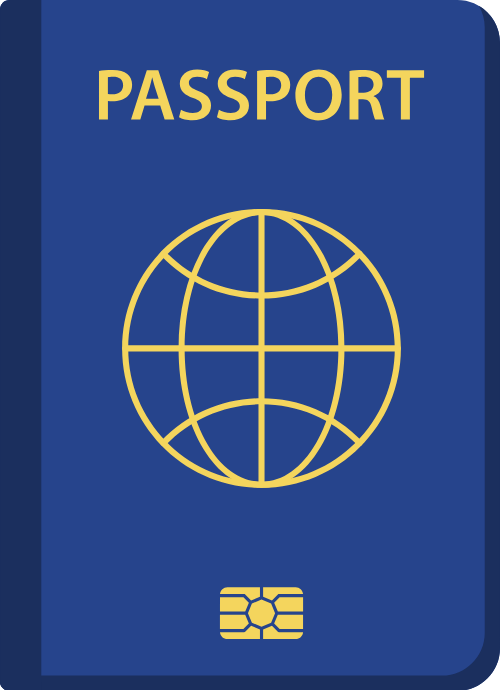 Hộ chiếu, sổ thông hành, du lịch quốc tế, địa cầu, chip điện tử, màu xanh dương, passport, travel document, international travel, globe, electronic chip, blue