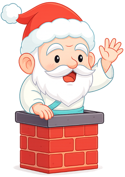 Ông bụt, vui vẻ, cổ tích, giáng sinh, mũ giáng sinh, ống khói, the good spirit, happy, fairy tale, christmas, santa hat, chimney