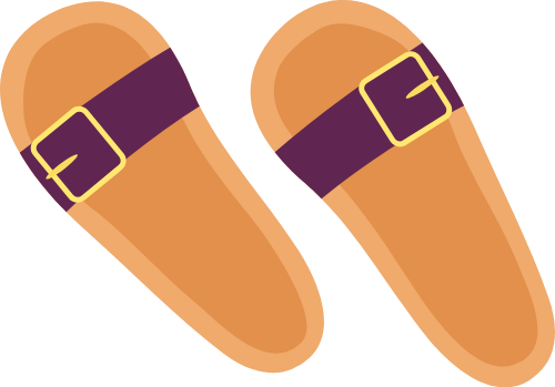 Dép quai ngang, đôi dép, màu nâu, quai tím, khóa vàng, thời trang, phụ kiện, sandal, sandals, brown, purple strap, gold buckle, fashion, accessories, footwear 6