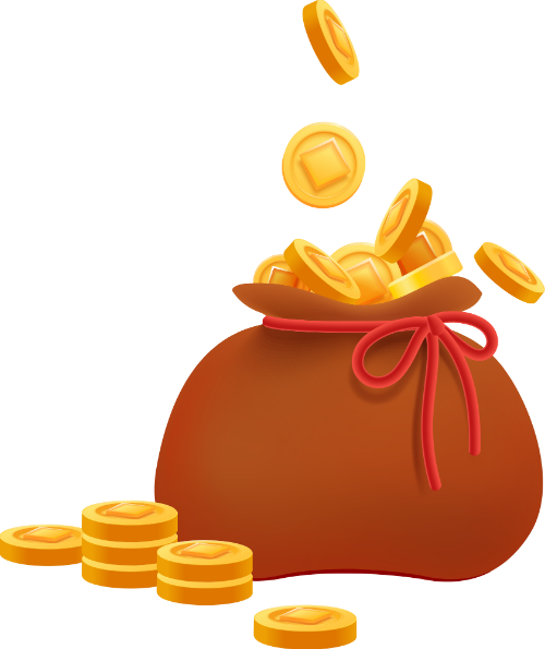Bags of money, coins, gold, money