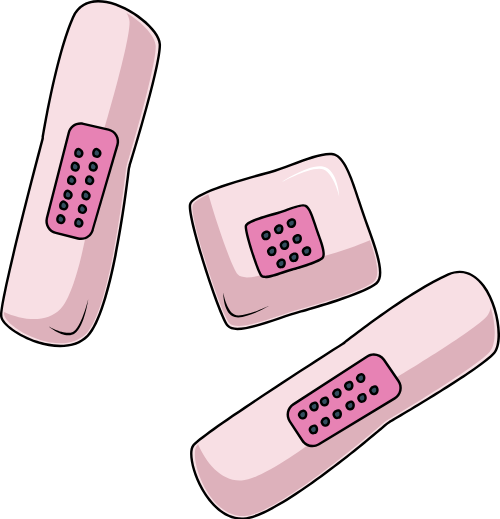 Băng cá nhân, băng dán vết thương, sơ cứu, y tế, vết thương, màu hồng, adhesive bandage, plaster, first aid, medical, wound, pink