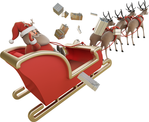 Ông già noel, xe trượt tuyết, tuần lộc, quà giáng sinh, 3d, mô hình 3d, model, santa claus, sleigh, reindeer, christmas gifts, 3d model