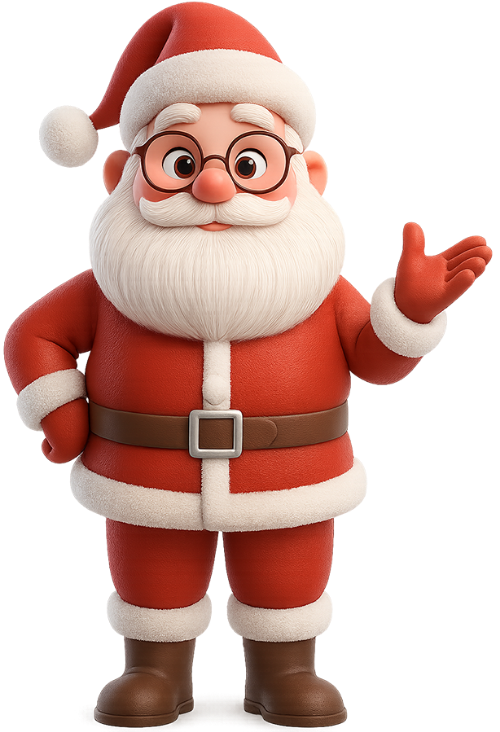 Ông già noel, đứng chào, trang phục ông già noel, vui vẻ, santa claus, standing and greeting, santa claus outfit, happy 1