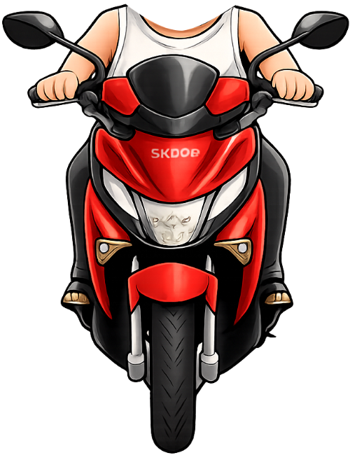 Chàng trai, đang lái xe, đàn ông, xe máy, màu đỏ, áo ba lỗ trắng, motorbiker, driving, man, motorbike, red, white tank top