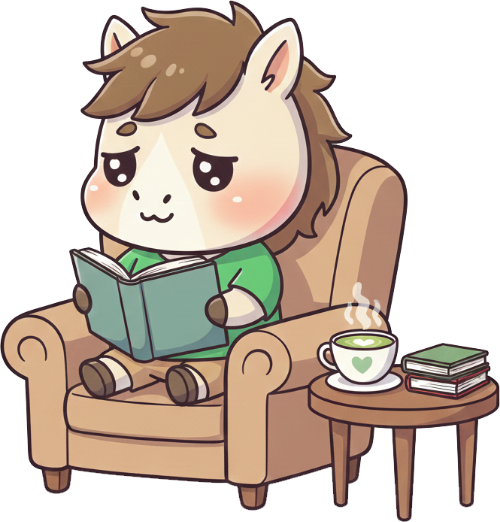 Con ngựa, con ngựa hài hước, dễ thương, cute, chibi, cartoon 3