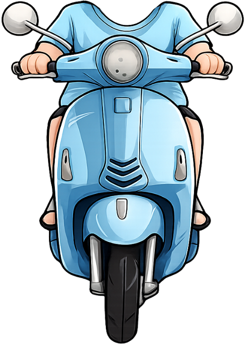 Chàng trai, đang lái xe, đàn ông, xe máy điện, màu xanh nhạt, áo xanh, motorbiker, driving, man, electric scooter, light blue, blue shirt