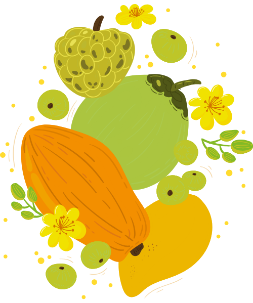 trái cây, trái, trái đu đủ, dừa, cam, màu xanh, màu cam, fruit, fruit, papaya, coconut, orange, green, orange