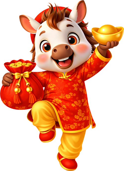 Ngựa, nhảy múa, con vật, túi tiền, đồng tiền, áo dài, đỏ, vàng, lễ hội, may mắn, Horse, dancing, animal, money bag, coins, ao dai, red, yellow, festive, lucky