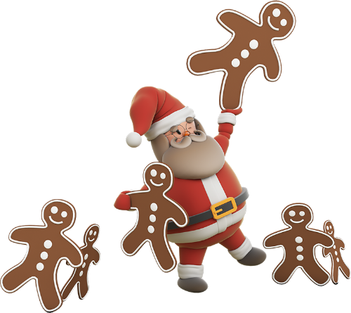 Ông già noel, bánh gừng, người gừng, bánh quy giáng sinh, mũ giáng sinh, râu trắng, model 3d, model, santa claus, gingerbread, gingerbread man, christmas cookie, christmas hat, white beard, 3d model