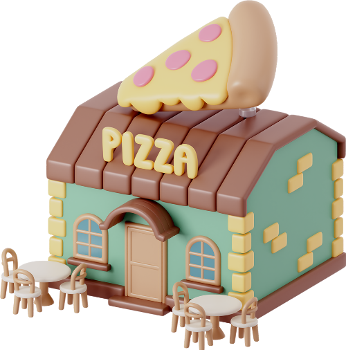 Mô hình, nhà cửa, nhà, cây cối, bàn ghế, bánh pizza, model, housing, house, trees, table and chairs, pizza
